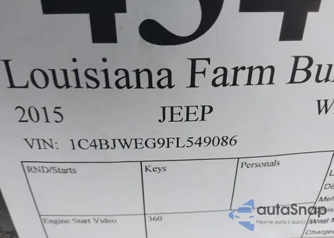 2015 Jeep Wrangler Unlimited Sahara from USA, damaged, VIN 1C4BJWEG9FL549086